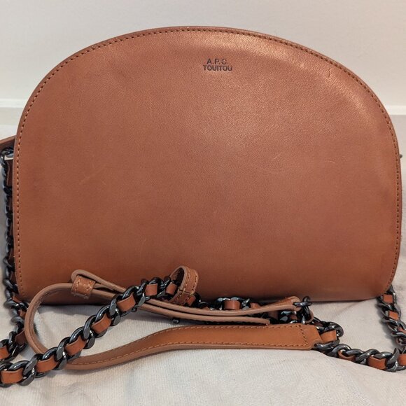 APC Women's Demi-Lune Chain Bag - Camel - Picture 1 of 6